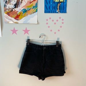 BDG black jean shorts
